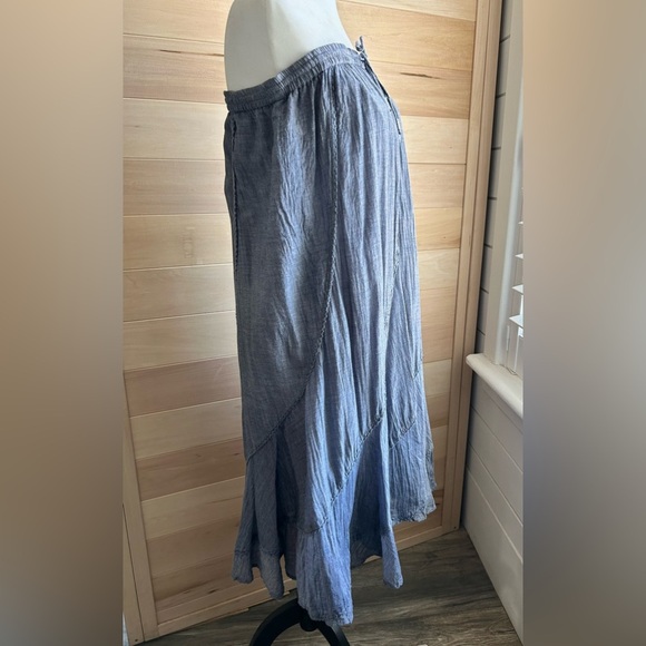 Denver Hayes, sleeveless dress, or skirt,Size L, Blue, tie top/waist - Picture 5 of 11